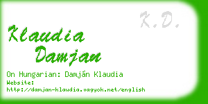klaudia damjan business card
