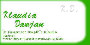 klaudia damjan business card